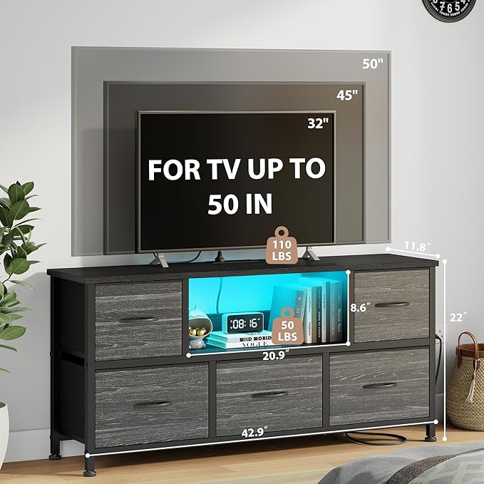 TV Stand for Bedroom-5 Drawers
